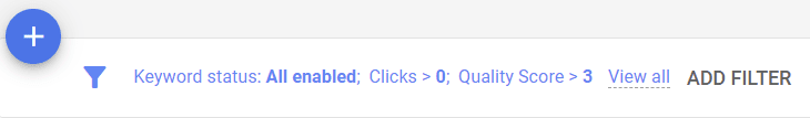Keyword quality score