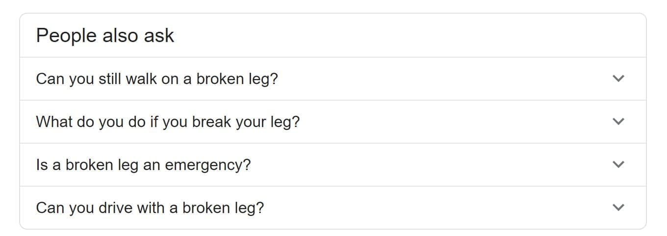 People also ask google