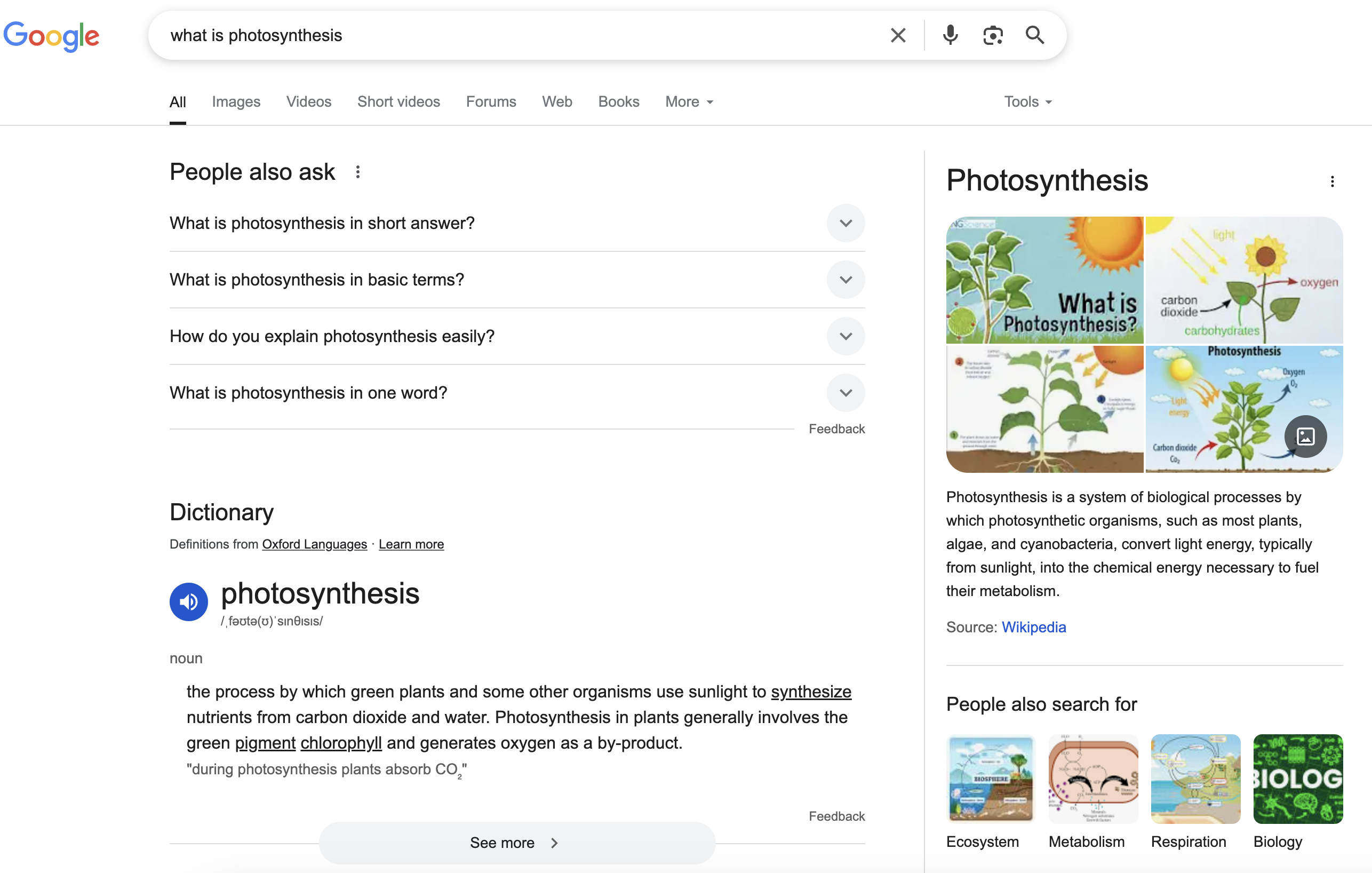Image of a Google featured snippet explains how solar energy works.