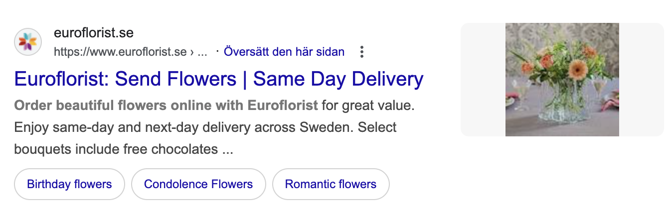 Image of a google ad